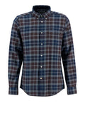 Barbour Camicia Casual Fortrose Uomo MSH4991 Midnight Oak Tartan - Blu