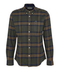 Barbour Camicia Casual Portdown Tailored Uomo MSH5035 Olive - Verde