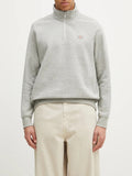 Dickies Felpa Zip Oakport Quarter Zip Heather Gre Uomo DK0A4XD4 Heather Grey - Grigio