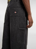 Dickies Jeans Straight Madison Uomo DK0A4YEC Black Wsh Faded - Nero