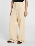 Dickies Pantalone Palazzo Wide Leg Pant Donna DK0A4YSE Wood Ash - Avorio