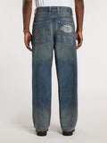 Dickies Jeans Wide Hilham Uomo DK0A87NK Khaki Tntd Blue - Denim