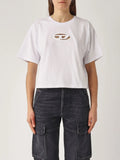 Diesel T-shirt Buxt Crop Donna A150960NIAX - Bianco