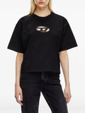 Diesel T-shirt Buxt Crop Donna A150960NIAX - Nero
