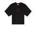 diesel t shirt buxt crop donna a150960niax nero 163064099