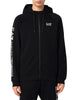 ea7 felpa zip uomo 7m001047af10377 black white nero 161389989