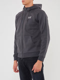 Ea7 Felpa Zip Uomo 7M001047AF10377 Asphalt Grey - Grigio