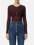 Elisabetta Franchi Body Donna BO01657E2 Merlot - Bordeaux