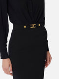Elisabetta Franchi Gonna Midi Donna GO13756E2 - Nero