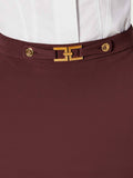 Elisabetta Franchi Gonna Midi Merlot Donna GO13756E2 Merlot - Bordeaux