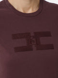 Elisabetta Franchi T-shirt Merlot Donna MA00756E2 Merlot - Bordeaux