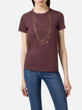 Elisabetta Franchi T-shirt Merlot Donna MA00956E2 Merlot - Bordeaux