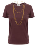Elisabetta Franchi T-shirt Merlot Donna MA00956E2 Merlot - Bordeaux