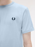 Fred Perry T-shirt Uomo M3519 Light Smoke - Celeste