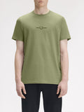 Fred Perry T-shirt Uomo M4580 Olive Mint - Verde