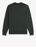 Fred Perry Felpa Uomo M7535 Nightgreen/snwht - Verde