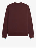 Fred Perry Felpa Uomo M7535 Oxbld/ecr/crtblu - Bordeaux