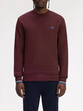 Fred Perry Felpa Uomo M7535 Oxbld/ecr/crtblu - Bordeaux