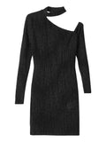 Gaelle Vestito Mini Asimmetrico Donna GAABW08187 - Nero