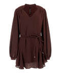 Guess Vestito Mini Wanda Flare Donna W5BK51WGLA2 Pure Choco - Marrone