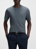 Hugo Boss T-shirt Thompson Uomo 50468347 Open Grey - Grigio