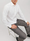 Jack e Jones Camicia Classica Uomo 12227385 White Slim Fit - Bianco