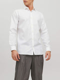 Jack e Jones Camicia Classica Uomo 12227385 White Slim Fit - Bianco