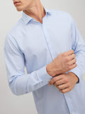 Jack e Jones Camicia Classica Uomo 12227385 Cashmere Blue Slim Fit - Celeste