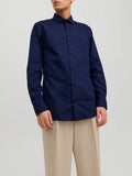 Jack e Jones Camicia Classica Uomo 12227385 Perfect Navy Slim Fit - Blu