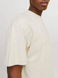 Jack e Jones T-shirt Uomo 12254412 Moonbeam - Avorio
