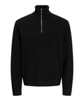 Jack e Jones Dolcevita Maglia Collo Alto Half Zip Uomo 12259664 Black - Nero