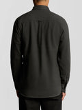 Lyle & Scott Camicia Casual Plain Flannel Uomo LW1920V Shadow - Grigio
