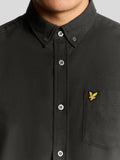 Lyle & Scott Camicia Casual Plain Flannel Uomo LW1920V Shadow - Grigio