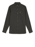 Lyle & Scott Camicia Casual Plain Flannel Uomo LW1920V Shadow - Grigio