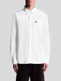 Lyle & Scott Camicia Casual Plain Oxford Uomo LW2112V White - Bianco