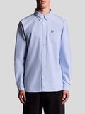 Lyle & Scott Camicia Casual Plain Oxford Uomo LW2112V Riviera - Celeste