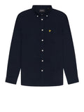 Lyle & Scott Camicia Casual Plain Oxford Uomo LW2112V Dark Navy - Blu