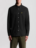 Lyle & Scott Camicia Casual Plain Oxford Uomo LW2112V Jet Black - Nero