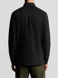 Lyle & Scott Camicia Casual Plain Oxford Uomo LW2112V Jet Black - Nero