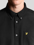 Lyle & Scott Camicia Casual Plain Oxford Uomo LW2112V Jet Black - Nero