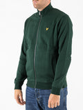 Lyle & Scott Felpa Zip Uomo ML2148V Dark Green - Verde