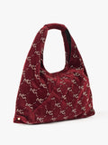 Manila Grace Borsa a Tracolla Velvet Mini Sac Donna B829PU Burgundy - Bordeaux