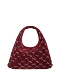 Manila Grace Borsa a Tracolla Velvet Mini Sac Donna B829PU Burgundy - Bordeaux