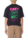Obey T-shirt Art Studio Flowers Donna 268072682 - Nero