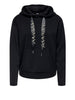 only felpa cappuccio donna 15303838 black pearl strings nero 168396374
