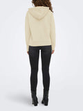 Only Felpa Cappuccio Donna 15303838 Birch Pearls On Pocket - Avorio