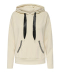 Only Felpa Cappuccio Donna 15303838 Birch Pearls On Pocket - Avorio