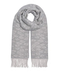 Only Sciarpa Donna 15350130 Ecru Leopard - Grigio