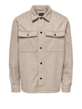 Only e Sons Camicia Casual Uomo 22023564 Chinchilla - Beige