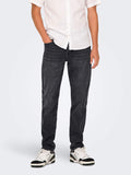 Only e Sons Jeans Tapered Uomo 22027850 Black Denim - Nero